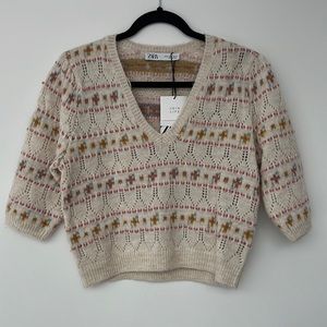 Zara cropped sweater NWT